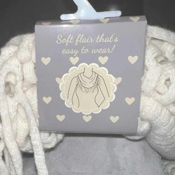 Cream Open Weave Infinity Scarf - Picture 4 of 6